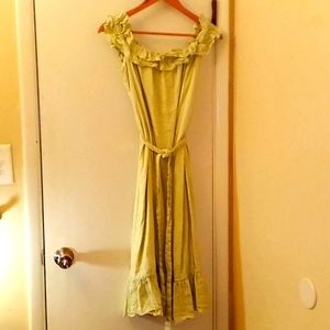 Light green linen blend dress Antonio Melani